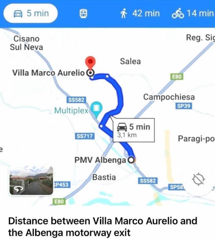Villa Marco Aurelio Cisano sul Neva Exterior foto